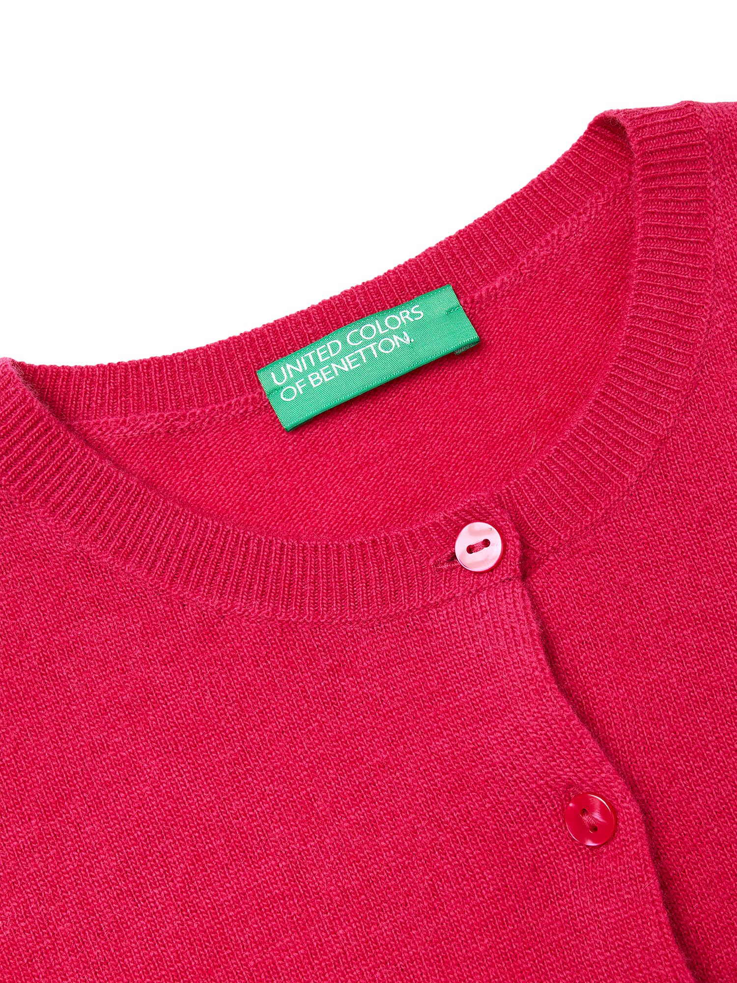 Product image 6 of 6, which shows Benetton Korean Pure Wool Cardigan, Violet, S