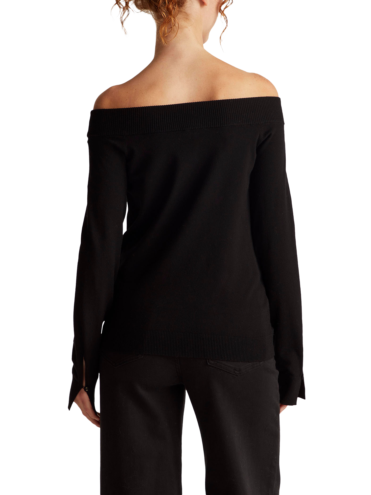 Product image 2 of 6, which shows Benetton Boat Neck Jersey Jumper, Black, XS