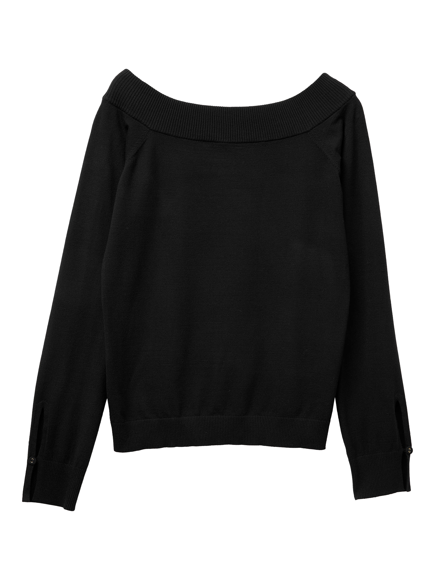Product image 4 of 6, which shows Benetton Boat Neck Jersey Jumper, Black, XS