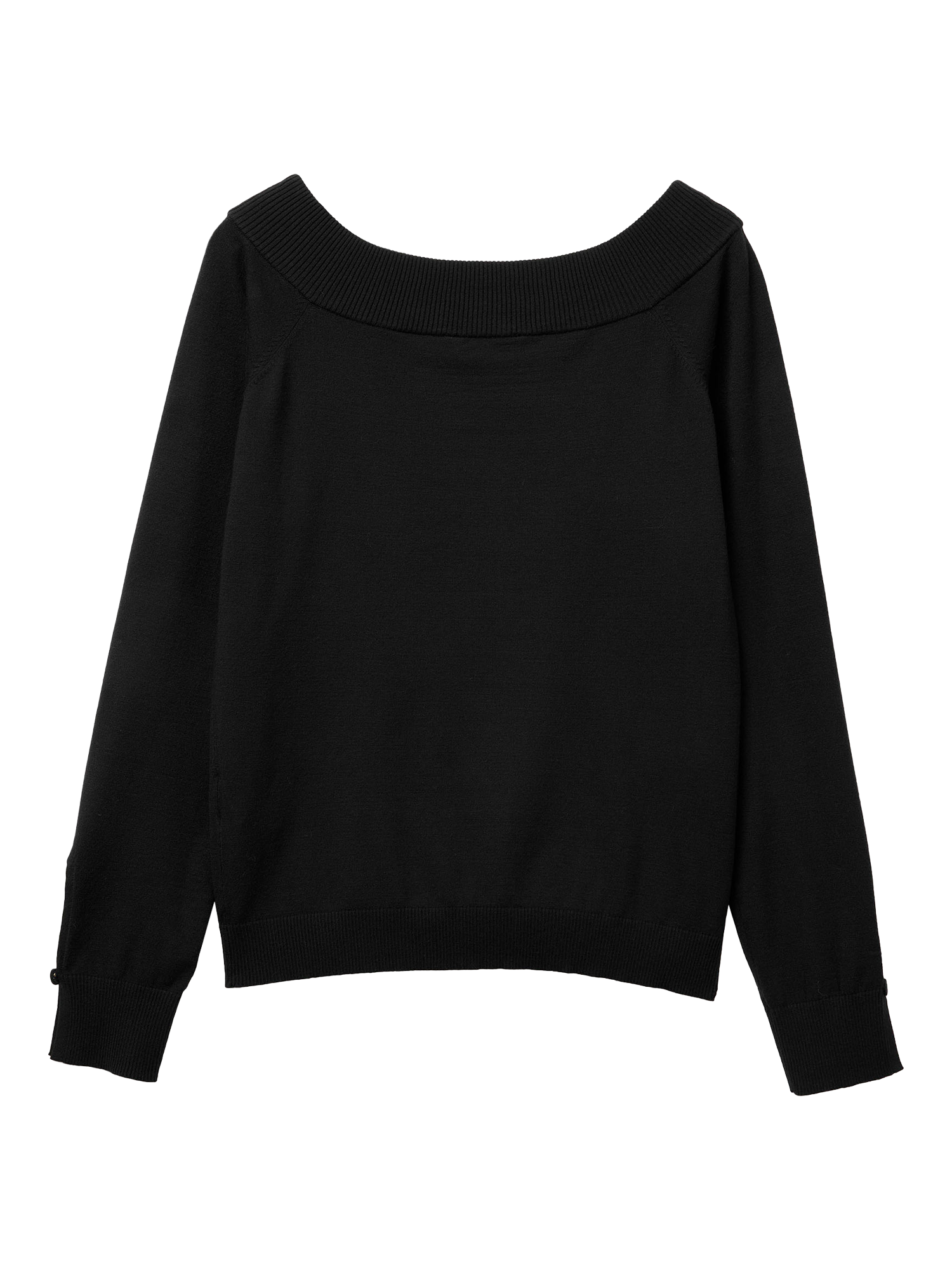 Product image 5 of 6, which shows Benetton Boat Neck Jersey Jumper, Black, XS