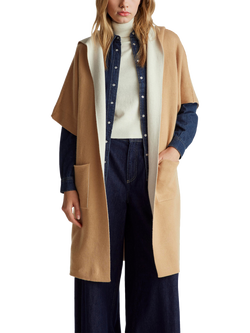 Benetton Double Face Reversible Coat, Beige, Beige