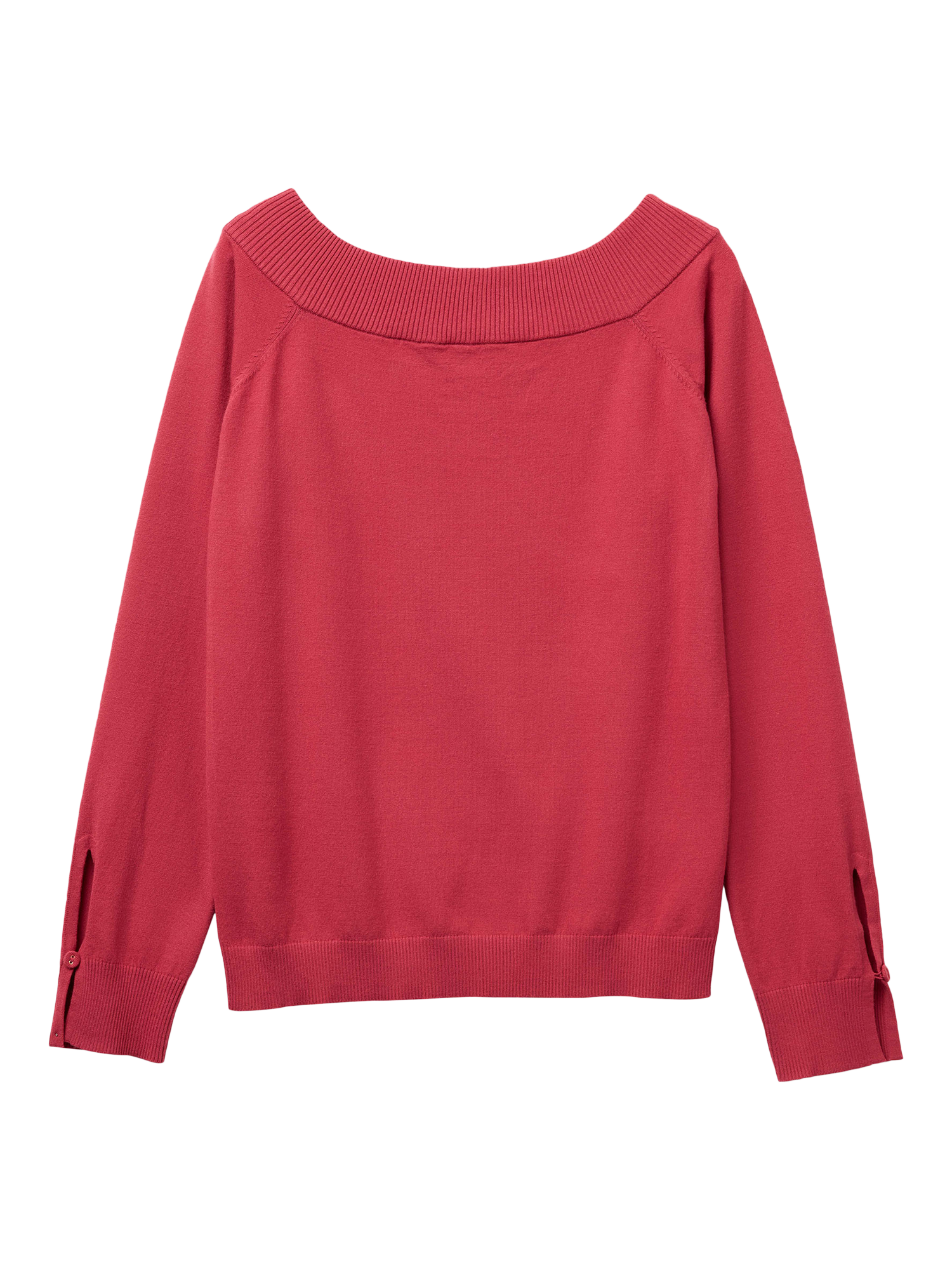 Product image 1 of 3, which shows Benetton Boat Neck Jersey Jumper, Red, XS