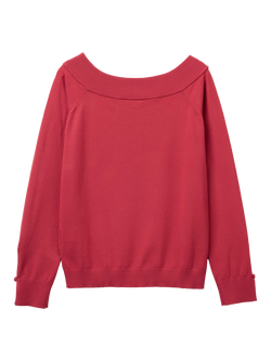 Benetton Boat Neck Jersey Jumper - view 2, Red