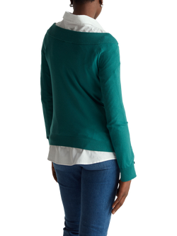 Benetton Boat Neck Jersey Jumper - view 2, Green