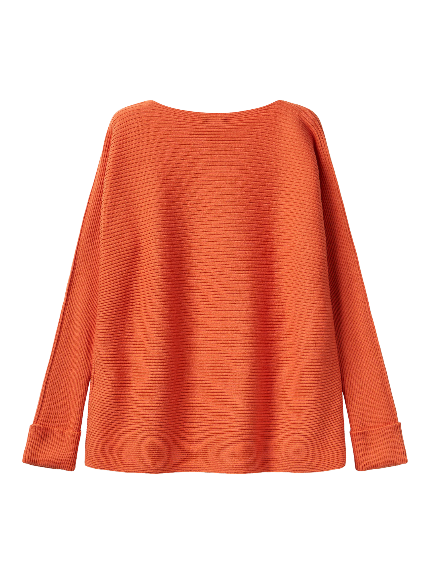 Product image 2 of 3, which shows Benetton Boat Neck Ribbed Jumper, Red, XS