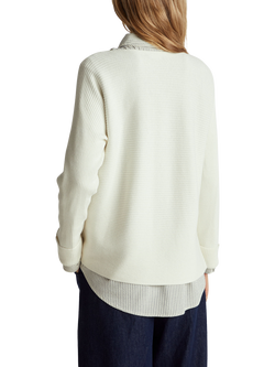 Benetton Boat Neck Ribbed Jumper - view 2, White
