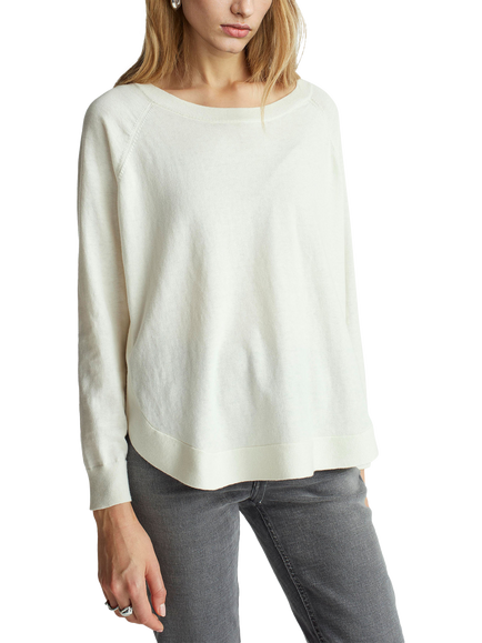 Benetton A-Line Raglan Sleeve Jumper, White