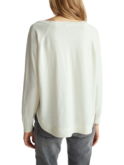 Benetton A-Line Raglan Sleeve Jumper - view 2, White