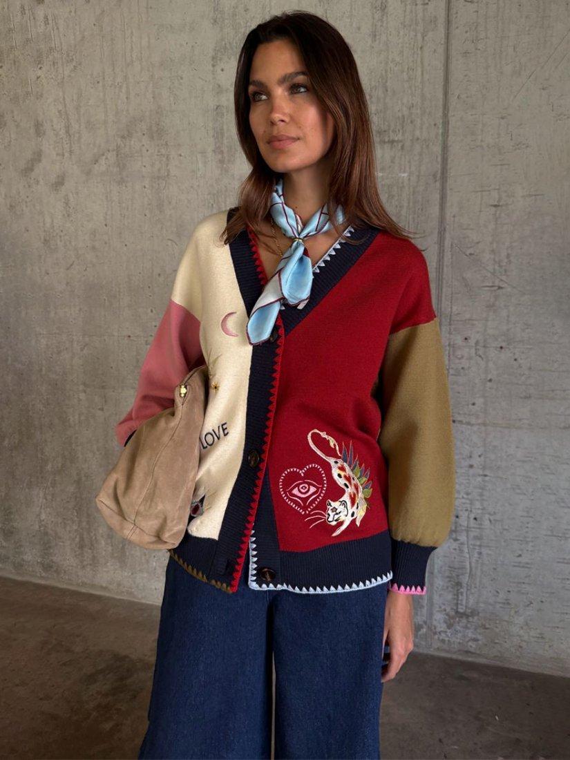 Product image 1 of 5, which shows Never Fully Dressed Mystical Martha Cardigan, Multi, XS