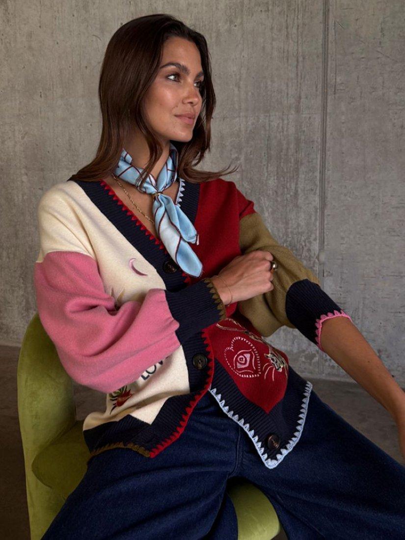 Product image 3 of 5, which shows Never Fully Dressed Mystical Martha Cardigan, Multi, XS