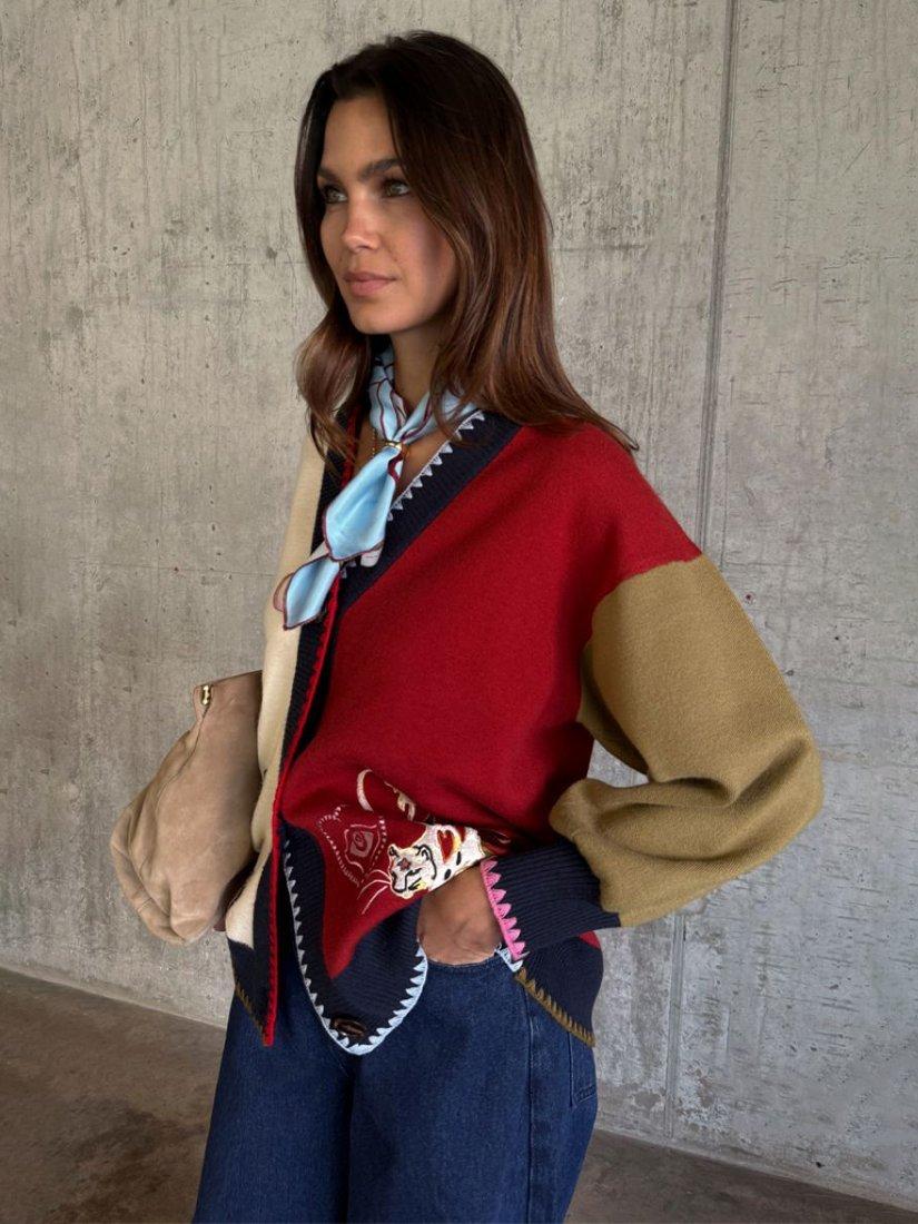 Product image 4 of 5, which shows Never Fully Dressed Mystical Martha Cardigan, Multi, XS