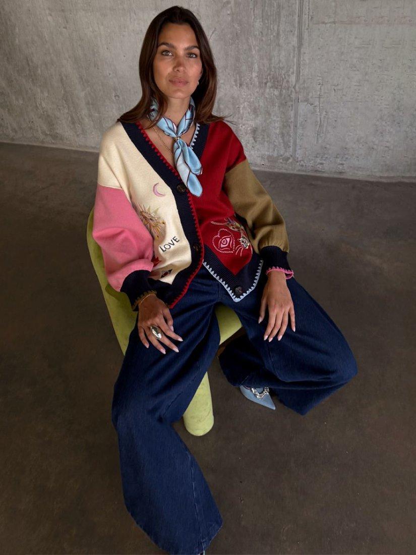 Product image 5 of 5, which shows Never Fully Dressed Mystical Martha Cardigan, Multi, XS