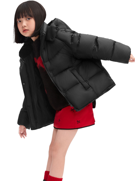 Bosideng Kid's Short Down Puffer Jacket - view 2, Black