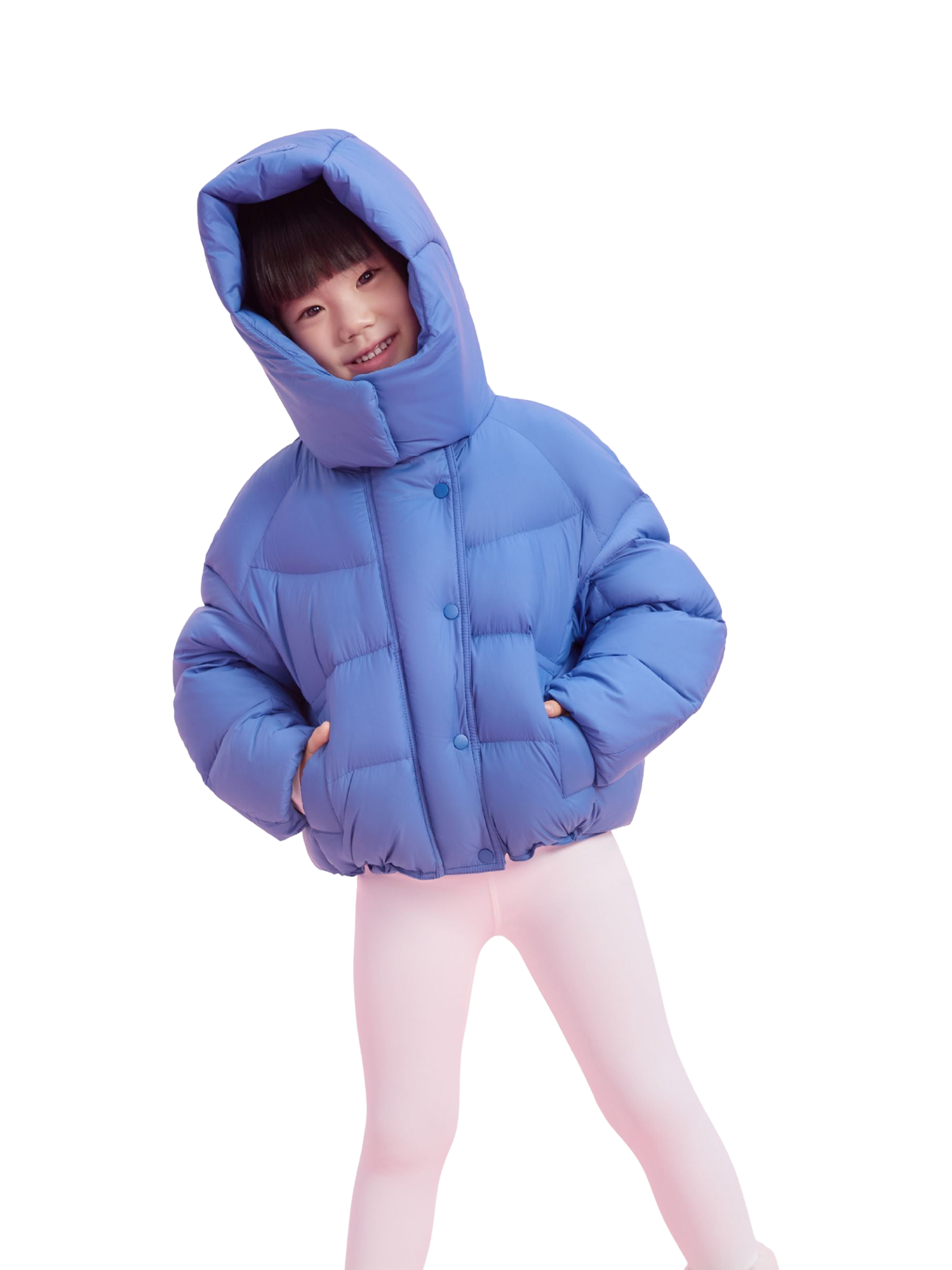 Product image 1 of 5, which shows Bosideng Kid's Short Down Puffer Jacket, Blue, 4-5 years