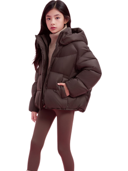 Bosideng Kid's Short Down Puffer Jacket, Walnut