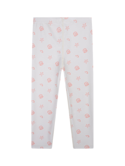 Swim Essentials Kids' Coastal Charm UV Leggings, Cream, Cream