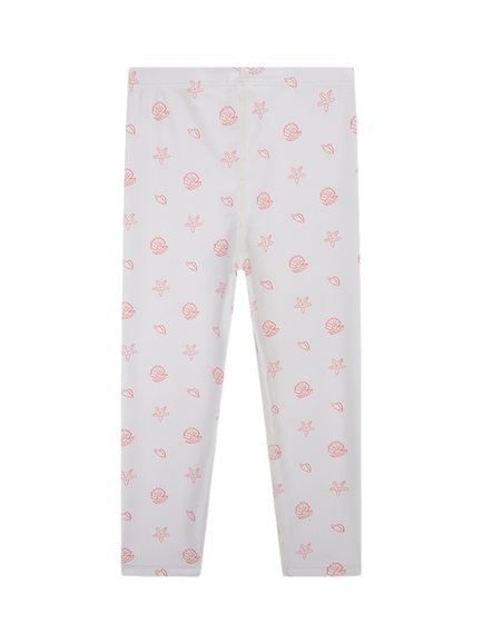 Swim Essentials Kids' Coastal Charm UV Leggings, Cream, Cream
