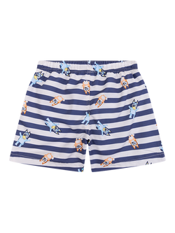 Swim Essentials Kids' Bluey Print Swim Shorts, Black Striped - view 2, Black Striped