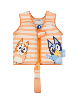 Swim Essentials Baby Bluey Print Swimming Vest, Orange Striped, Orange Striped