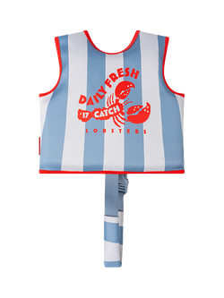 Swim Essentials Kids' Catch Of The Day Swim Vest, Blue Striped - view 2, Blue Striped