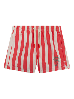 Swim Essentials Kids' Coast Charm Swim Shorts, Red Striped, Red Striped