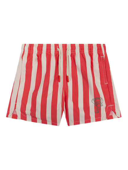 Swim Essentials Kids' Coast Charm Swim Shorts, Red Striped, Red Striped
