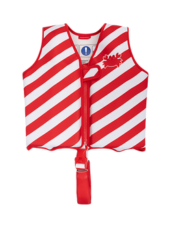 Swim Essentials Kids' Crab Print Swim Vest, Red Striped, Red Striped