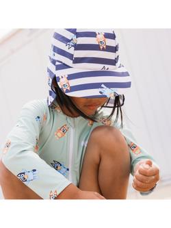 Swim Essentials Baby UPF50+ Bluey Print Sun Hat, Black Striped - view 2, Black Striped