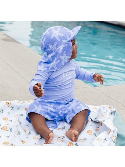 Swim Essentials Baby UPF50+ Sun Hat, Lila Sea Star - view 2, Lila Sea Star