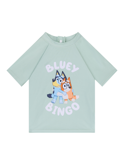 Swim Essentials Kids' Bluey Print UV Short Sleeve T-Shirt, Teal, Teal