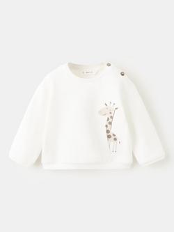 Mango Baby Giraffe Sweatshirt, Natural White, Natural White