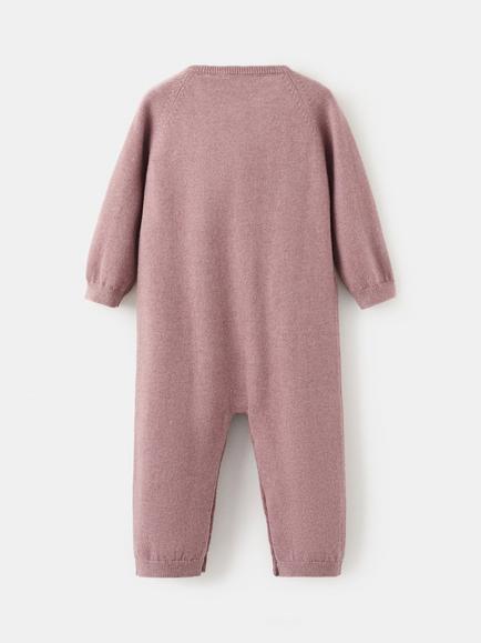 Mango Baby Pale Knitted Bodysuit, Pale Pink - view 2, Pale Pink