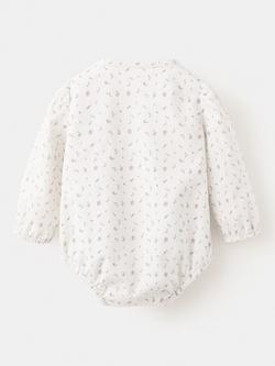 Mango Baby Silver Romper, White/Pink - view 2, White/Pink