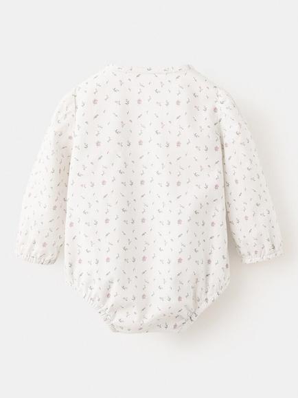 Mango Baby Silver Romper, White/Pink - view 2, White/Pink