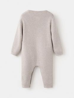 Mango Baby Momo Knitted Bodysuit, Light Grey - view 2, Light Grey