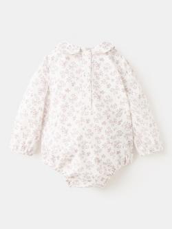 Mango Baby Oli Romper Suit, White/Pink - view 2, White/Pink