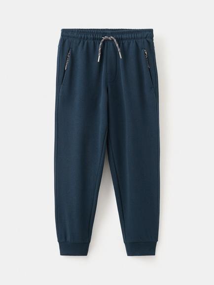 Mango Kids' Fresh Zip Joggers, Navy