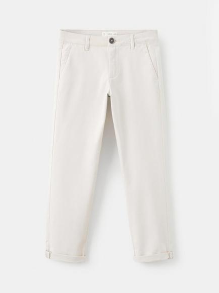 Mango Kids' Piccolo Chino Trousers - view 2, White