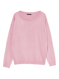 SISLEY Boat Neck Long Sleeve Jumper, Rose, Rose