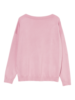 SISLEY Boat Neck Long Sleeve Jumper, Rose - view 2, Rose