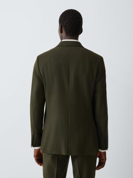 John Lewis Birdseye Wool Regular Suit Jacket, Green - view 2, Green