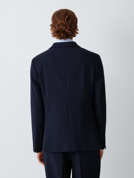 John Lewis Wool Hopsack Loose Fit Blazer, Navy - view 2, Navy