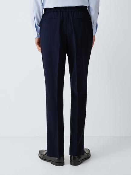 John Lewis Loose Fit Hopstack Wool Trousers, Navy - view 2, Navy