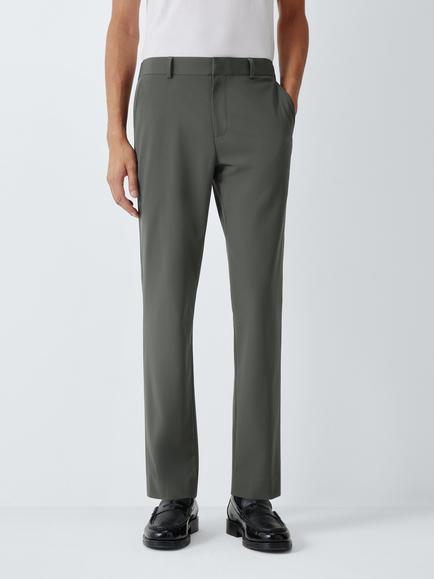 John Lewis Slim Tailored Technical Trousers, Dark Grey, Dark Grey