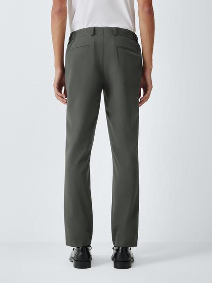 John Lewis Slim Tailored Technical Trousers, Dark Grey - view 2, Dark Grey
