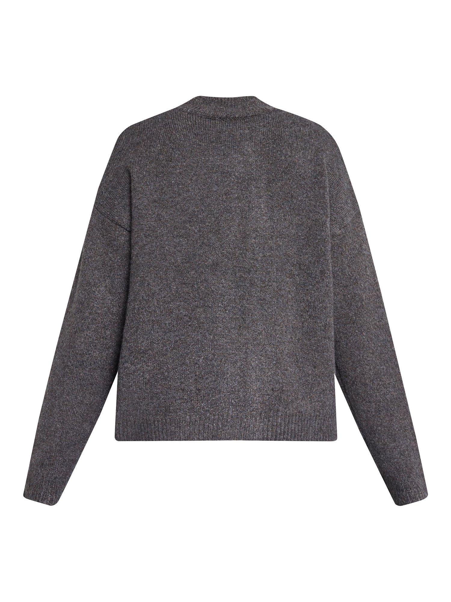 Product image 4 of 5, which shows Sisters Point Luca Crew Neck Cardigan, Brown, XS