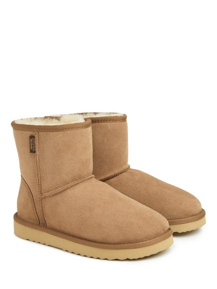 Celtic & Co. Sheepskin Bootee Slippers - view 2, Chestnut