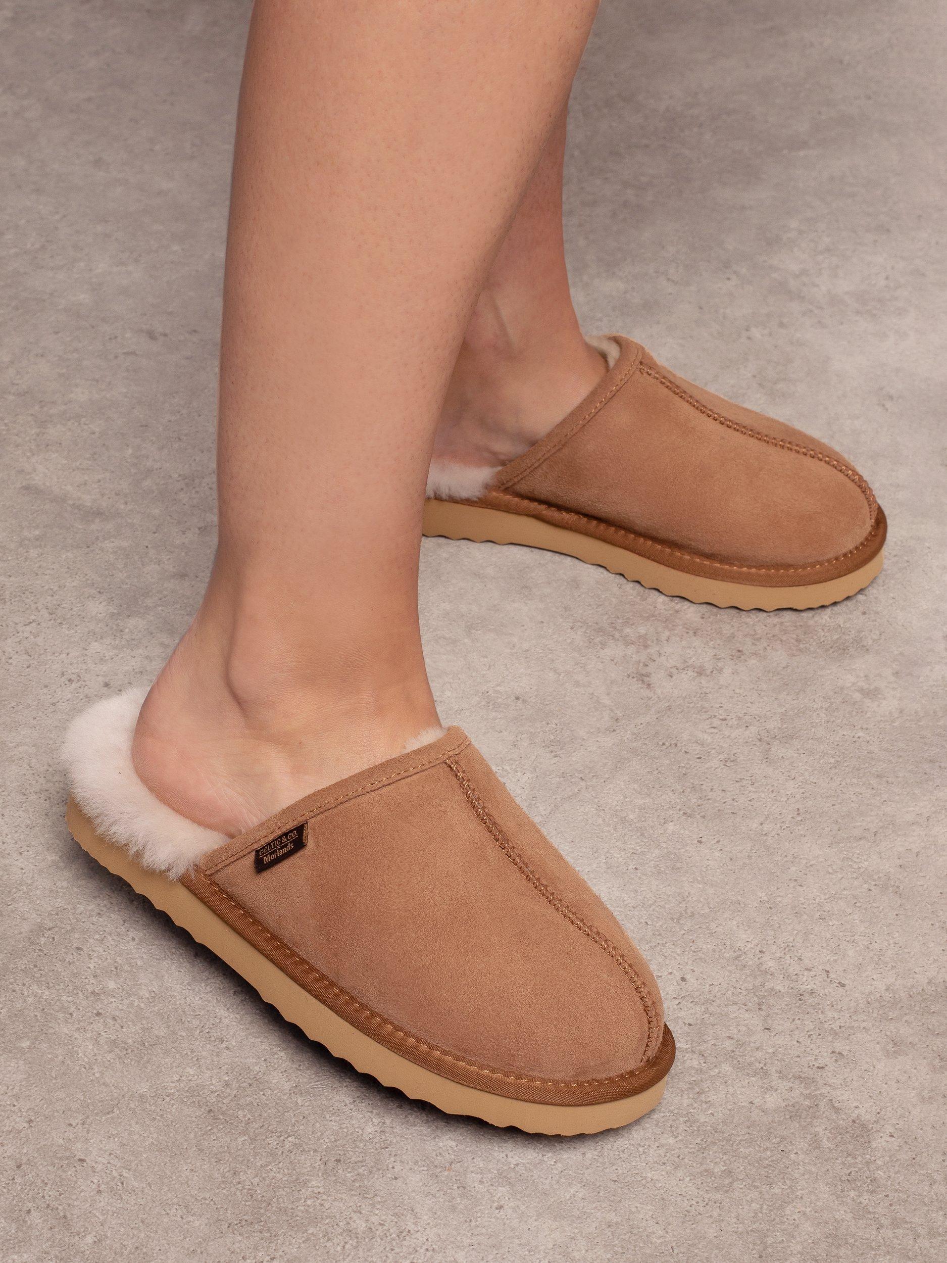 Product image 4 of 8, which shows Celtic & Co. Sheepskin Mule Slippers, Chestnut, 3