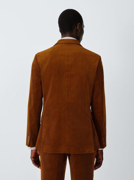 John Lewis Single Breasted Corduroy Blazer, Caramel - view 2, Caramel
