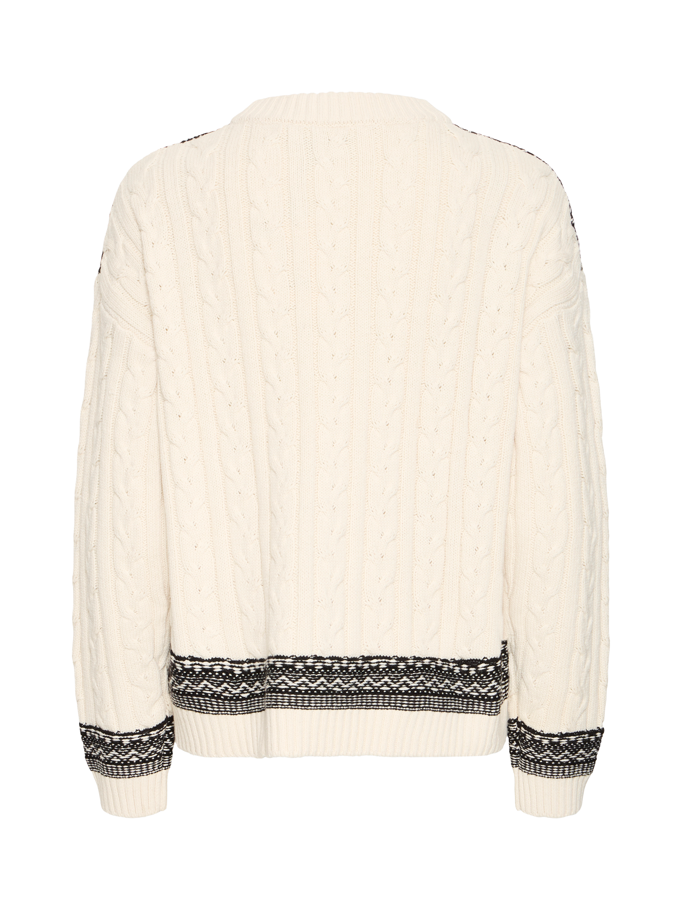 Product image 6 of 7, which shows ICHI Barisa Cable Knit Jumper, Birch, XXL